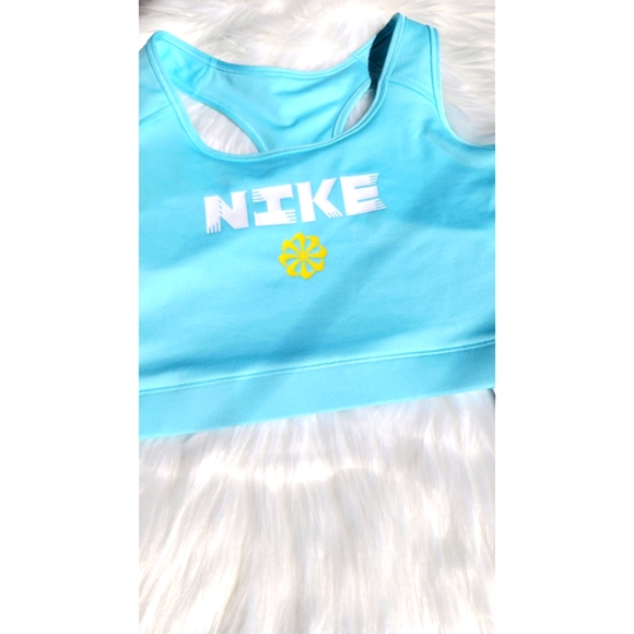 Nike 2X women's training Sports bra light blue Medium support - Picture 4 of 13